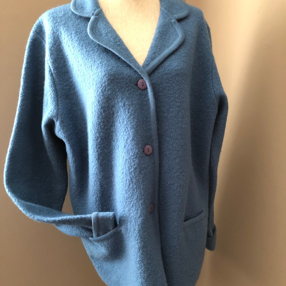 C/WS 100% boiled wool Periwinkle Blue 3 button L
